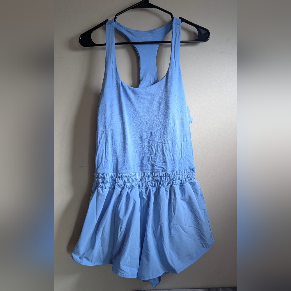 Aerie Light Blue Tank/Short Romper